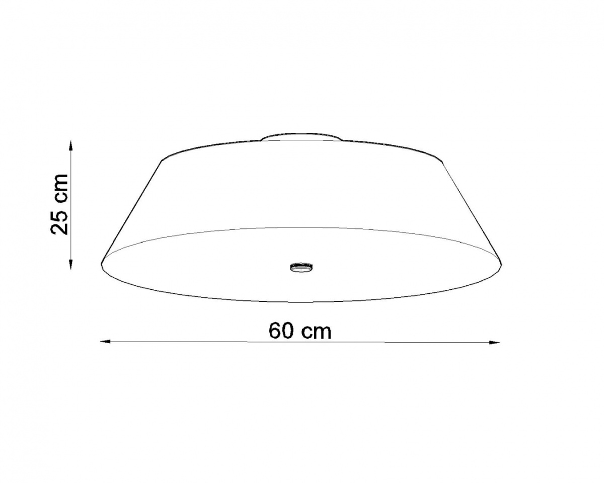 Plafon VEGA 60 biały oświetlenie sufitowe - Sollux Lighting - wymiary rysunek techniczny Plafon VEGA 60 biały oświetlenie sufitowe - Sollux Lighting - wymiary rysunek techniczny