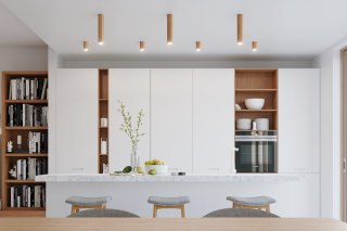 Oprawa natynkowa ZEKE 30 długa drewniana dębowa tuba - Sollux Lighting