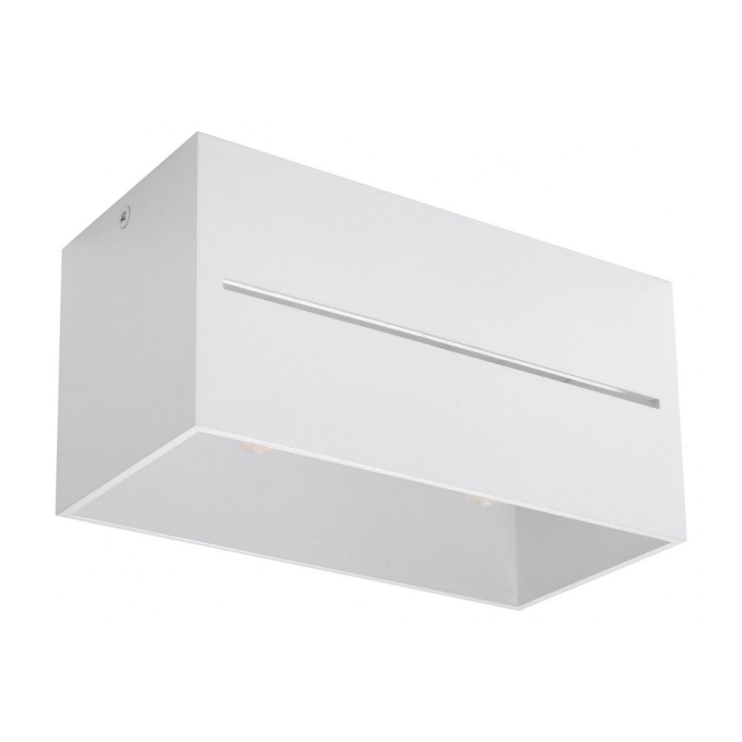 Plafon aluminiowy LOBO MAXI biały lampa sufitowa - Sollux Lighting