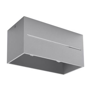 Plafon aluminiowy LOBO MAXI szary lampa sufitowa - Sollux Lighting
