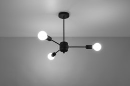 Lampa sufitowa LANGO 3 czarna żarówki loft - Sollux Lighting