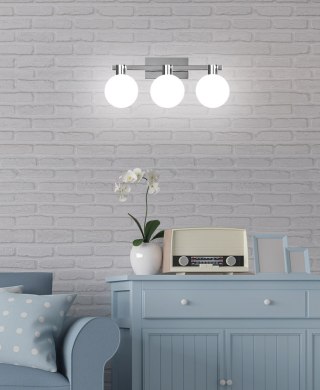 Kinkiet MALDUS 3 potrójny chrom / białe klosze kule - Candellux Lighting