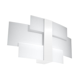 Kinkiet szklany CELIA biały do salonu sypialni - Sollux Lighting