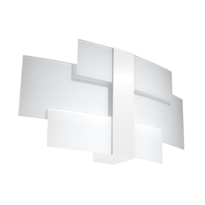 Kinkiet szklany CELIA biały do salonu sypialni - Sollux Lighting