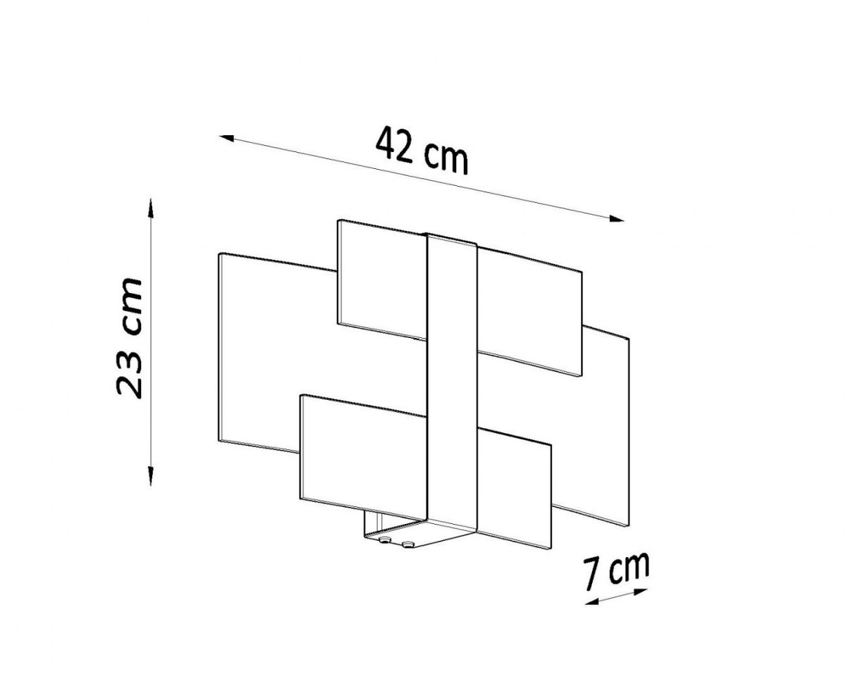 Kinkiet Celia Sollux Lighting wymiary rysunek techniczny Kinkiet Celia Sollux Lighting wymiary rysunek techniczny