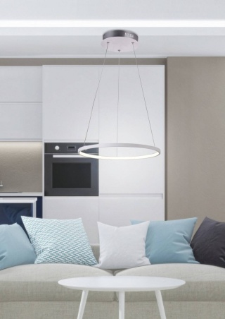 Lampa wisząca LUNE 30 biała LED 4000K ring obręcz - Candellux Lighting