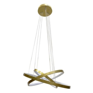 Lampa wisząca LUNE złota LED potrójna ringi obręcze - Candellux Lighting