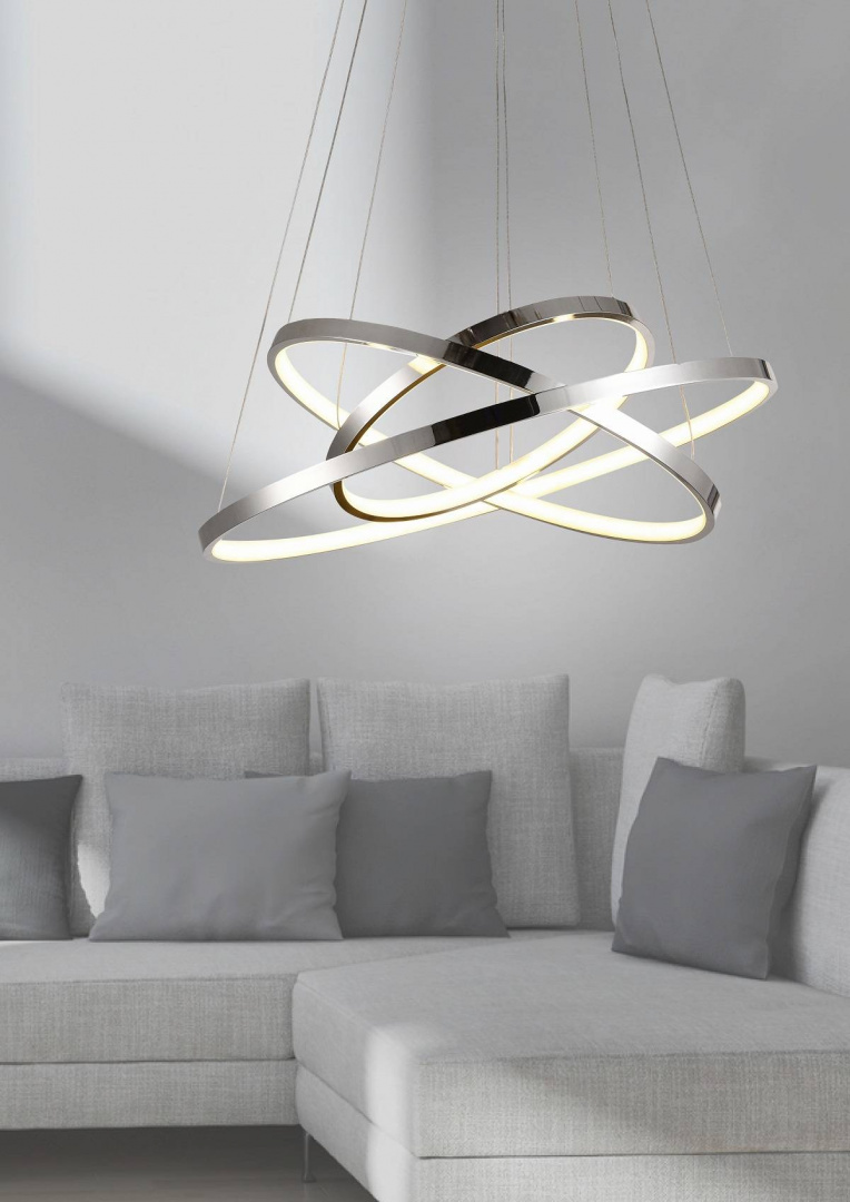 Lampa wisząca LUNE LED potrójna ringi obręcze - Candellux Lighting Lampa wisząca LUNE LED potrójna ringi obręcze - Candellux Lighting