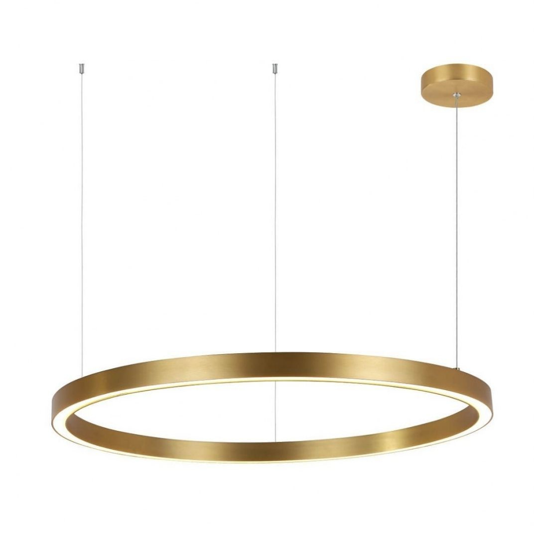 Lampa wisząca MIDWAY duża złota ring obręcz - Light Prestige