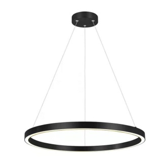 Lampa wisząca MIDWAY mała 60 czarna Triangle ring obręcz - Light Prestige