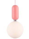 Lampa wisząca RUBI 3 PINK biało-różowa do pokoju dziecka - Light Prestige