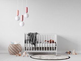 Lampa wisząca RUBI 3 PINK biało-różowa do pokoju dziecka - Light Prestige