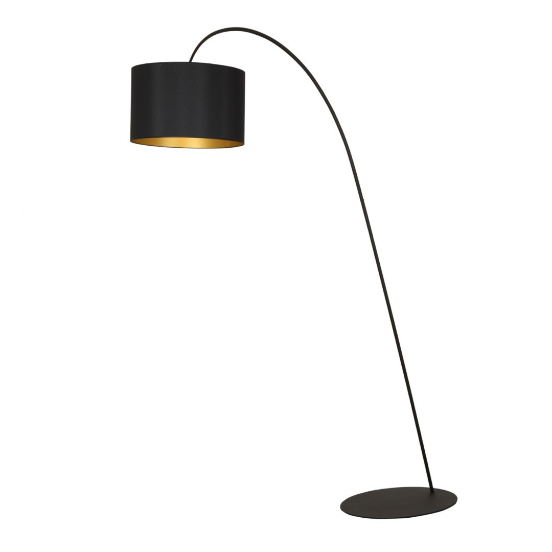 Lampa podłogowa łukowa ALICE L czarno-złota z abażurem - Nowodvorski Lighting Lampa podłogowa łukowa ALICE L czarno-złota z abażurem - Nowodvorski Lighting