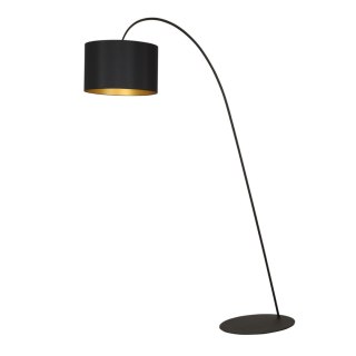 Lampa podłogowa łukowa ALICE L czarno-złota z abażurem - Nowodvorski Lighting