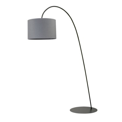 Lampa podłogowa łukowa ALICE L szara z abażurem - Nowodvorski Lighting