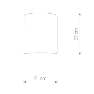 Kinkiet ALICE XS szary płaski dekoracyjny - Nowodvorski Lighting
