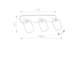 Kinkiet plafon EYE SPOT III grafitowy regulowane tuby spot - Nowodvorski Lighting