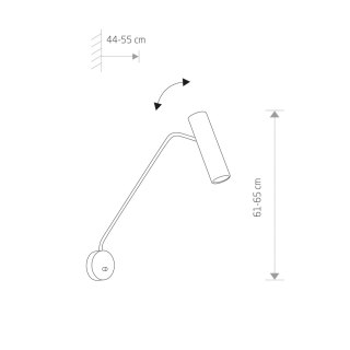 Kinkiet EYE SUPER biały na wysięgniku - Nowodvorski Lighting