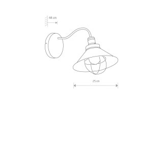 Kinkiet GARRET czekoladowy / miedziany retro vintage - Nowodvorski Lighting