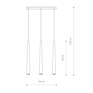 Lampa wisząca QUEBECK czarna potrójna - Nowodvorski Lighting