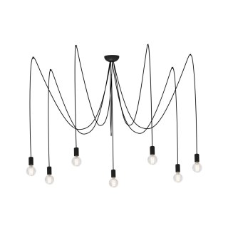 Lampa wisząca SPIDER VII czarna loft podwieszana pająk - Nowodvorski Lighting