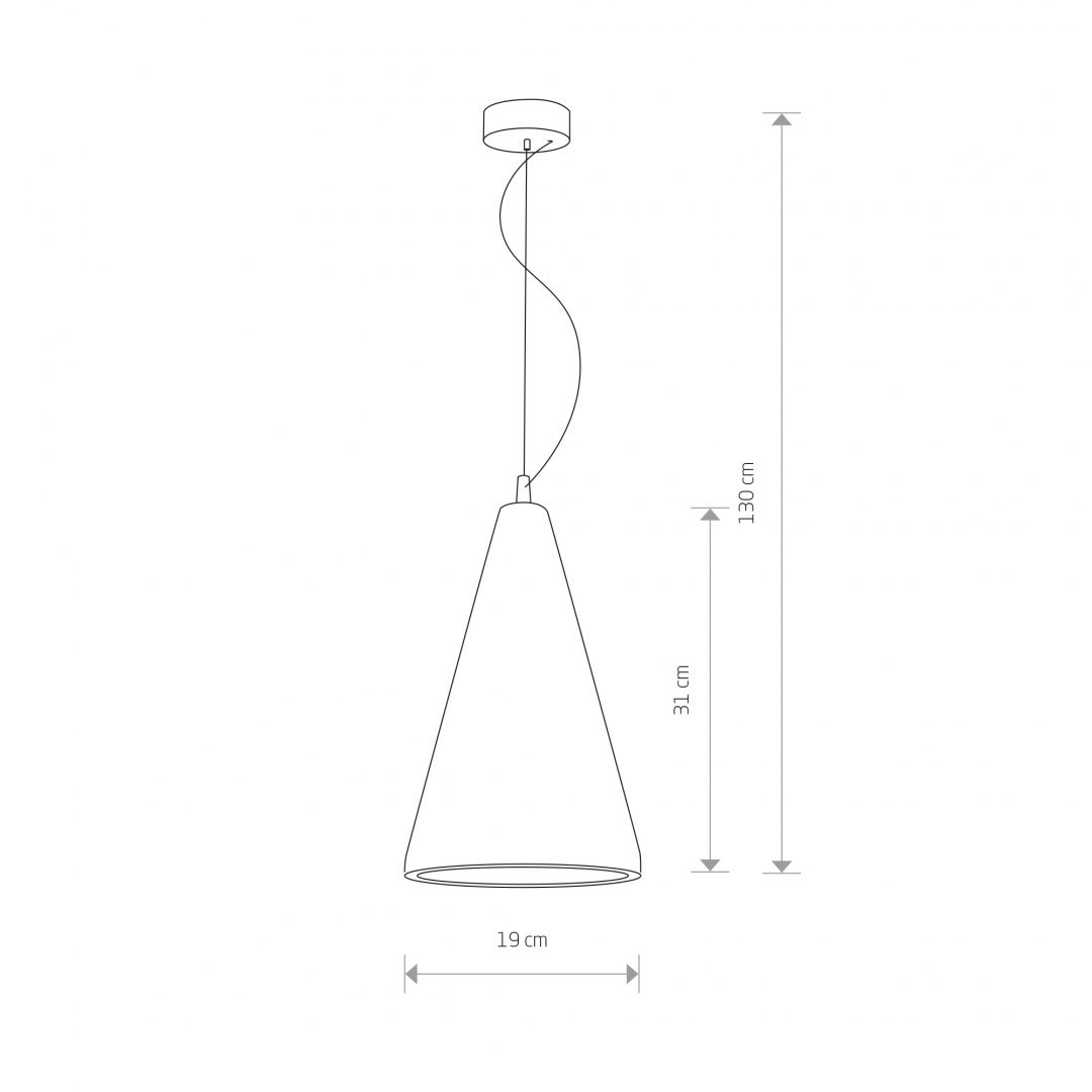Lampa wisząca VOLCANO L betonowa stożkowy klosz - Nowodvorski Lighting Lampa wisząca VOLCANO L betonowa stożkowy klosz - Nowodvorski Lighting