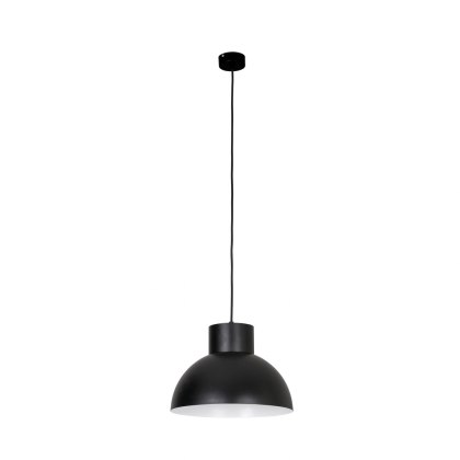 Lampa wisząca WORKS BLACK I czarny półokrągły klosz - Nowodvorski Lighting