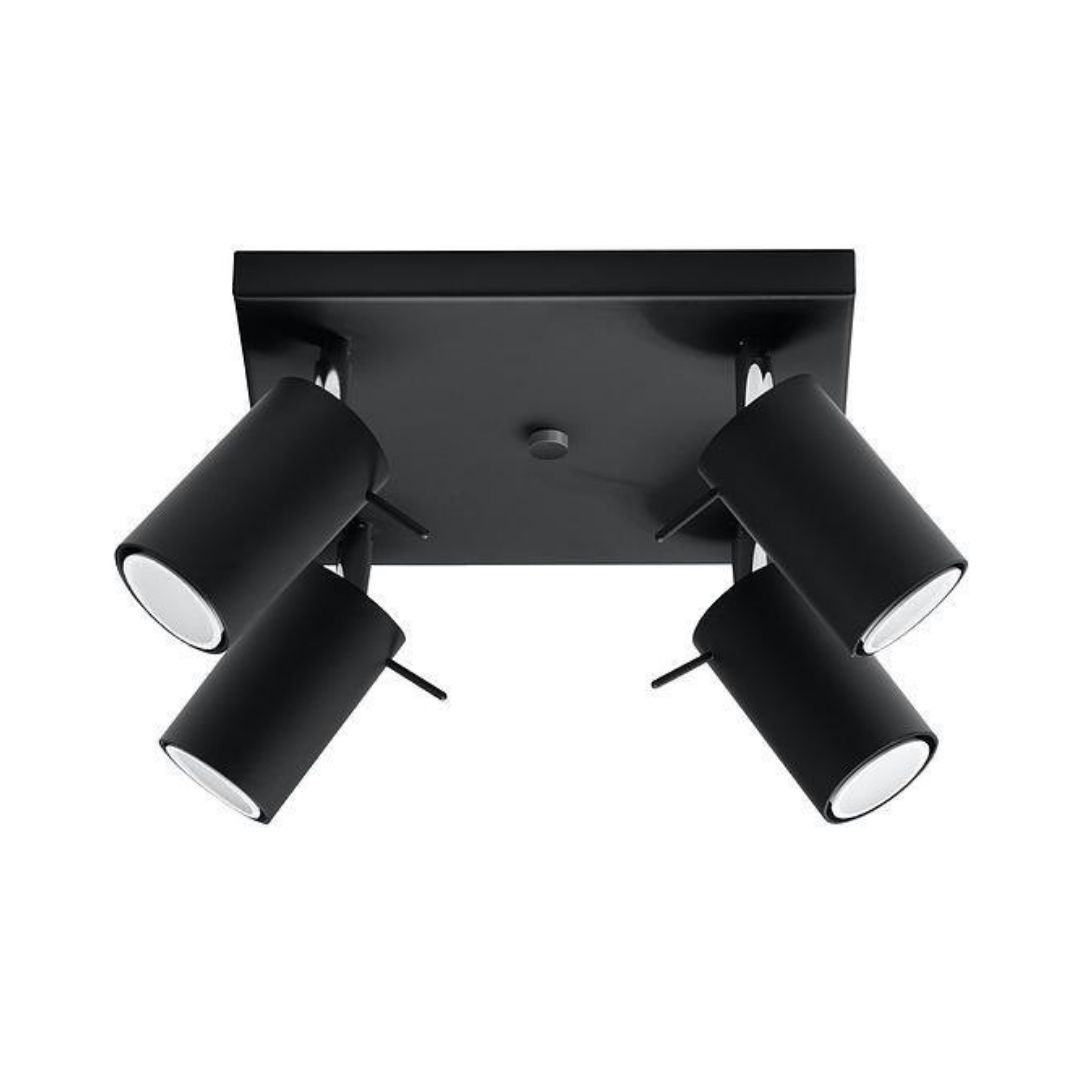 Plafon RING 4 czarny - Sollux Lighting Plafon RING 4 czarny - Sollux Lighting