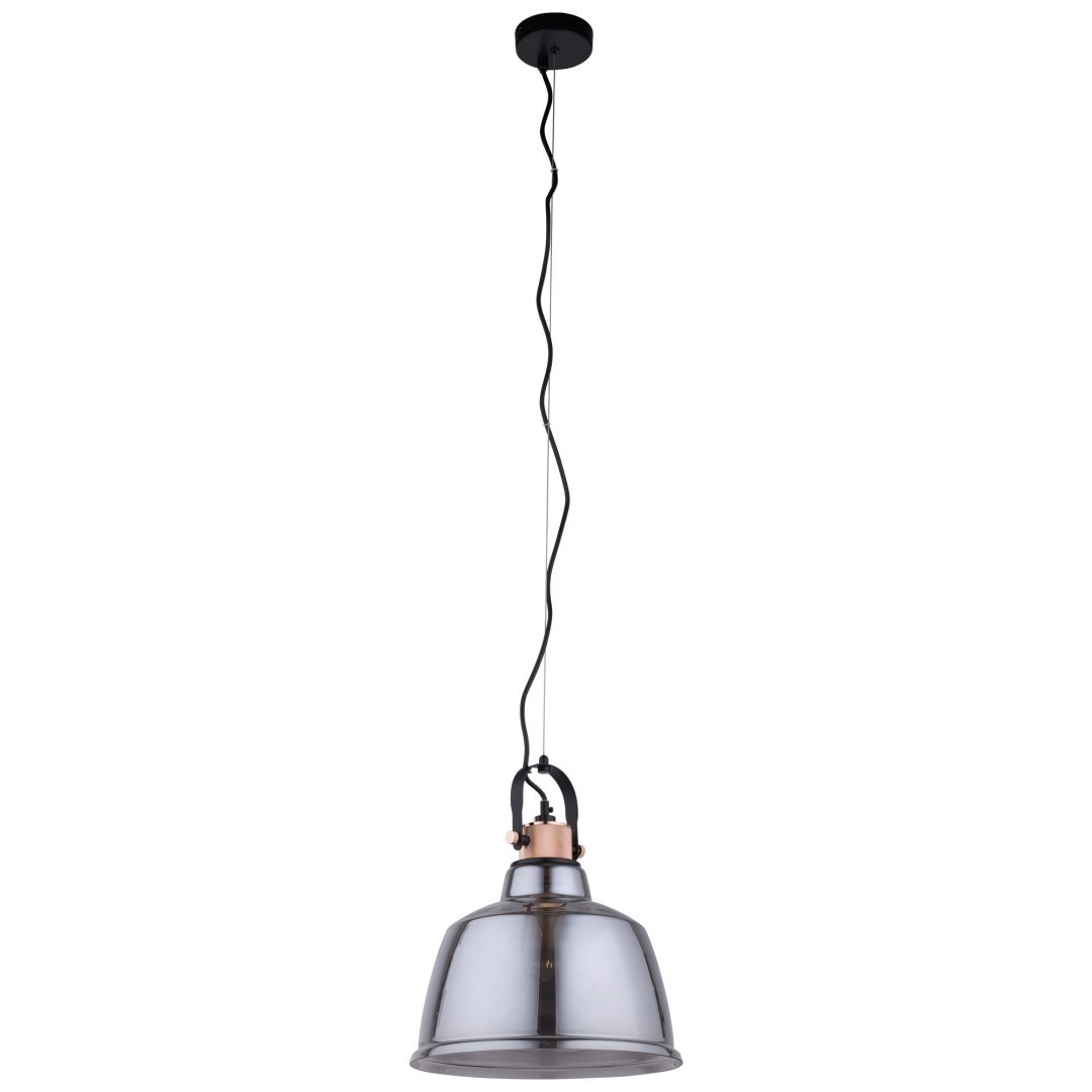 Lampa wisząca AMALFI I L SILVER srebrny szklany klosz zwis loft - Nowodvorski Lighting