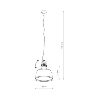 Lampa wisząca AMALFI I L SILVER srebrny szklany klosz zwis loft - Nowodvorski Lighting