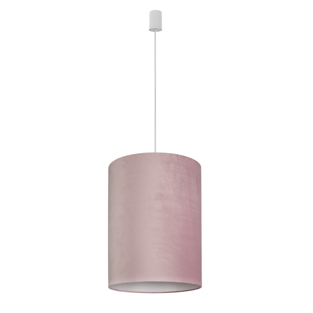Lampa wisząca BARREL L różowy aksamitny cylindryczny abażur - Nowodvorski Lighting