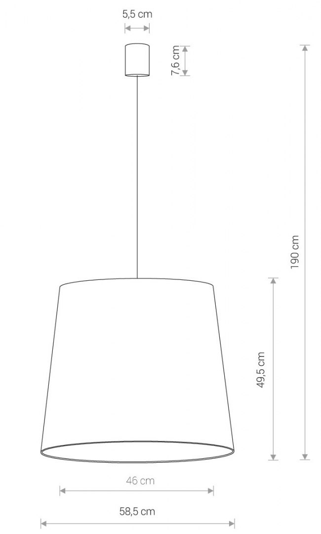 Lampa wisząca CONE L różowy aksamitny abażur - Nowodvorski Lighting Lampa wisząca CONE L różowy aksamitny abażur - Nowodvorski Lighting