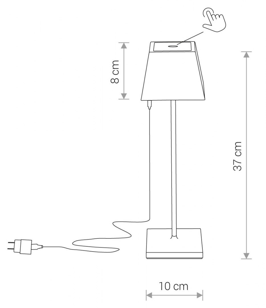 Lampa ogrodowa MAHE LED biała stołowa zewnętrzna na taras - Nowodvorski Lighting