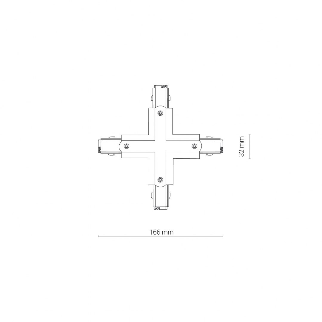 Łącznik krzyżowy biały CTLS POWER X CONNECTOR do system 3-fazowego natynkowego CTLS - Nowodvroski Lighting