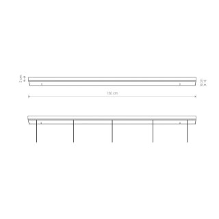 System Cameleon - puszka CANOPY B 1500 II biała podłużna - Nowodvorski Lighting