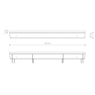 System Cameleon - puszka CANOPY C 1200 czarna prostokątna - Nowodvorski Lighting