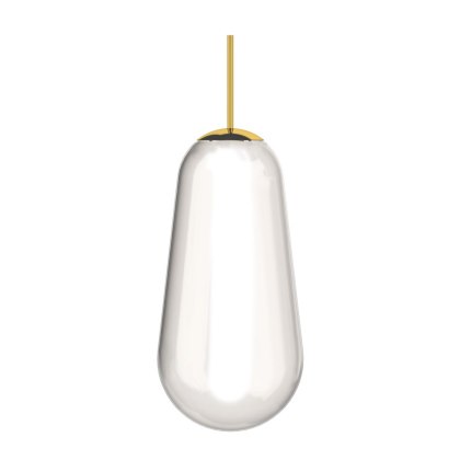 System Cameleon - szklany klosz PEAR L transparentny / mosiądz - Nowodvorski Lighting