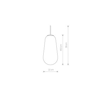 System Cameleon - szklany klosz PEAR L transparentny / mosiądz - Nowodvorski Lighting