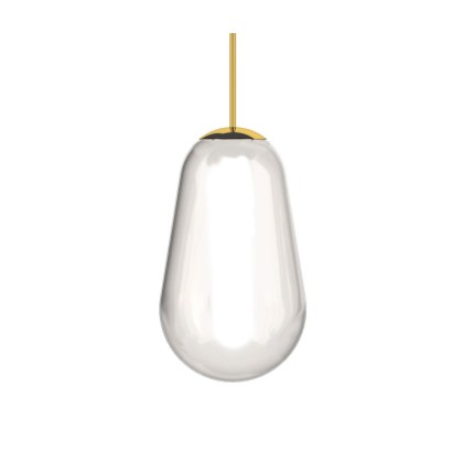 System Cameleon - szklany klosz PEAR M transparentny / mosiądz - Nowodvorski Lighting