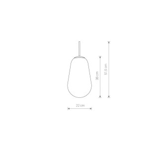 System Cameleon - szklany klosz PEAR M transparentny / mosiądz - Nowodvorski Lighting