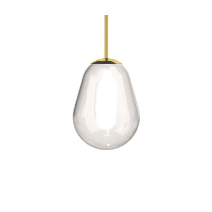 System Cameleon - szklany klosz PEAR S transparentny / mosiądz - Nowodvorski Lighting