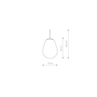 System Cameleon - szklany klosz PEAR S transparentny / mosiądz - Nowodvorski Lighting