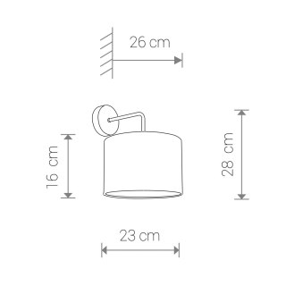 Kinkiet ALICE B beżowy z abażurem - Nowodvorski Lighting
