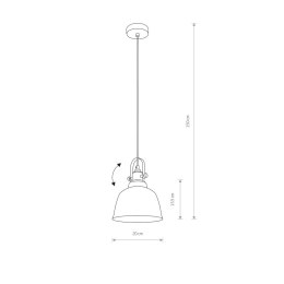 Lampa wisząca AMALFI I M SILVER srebrny szklany klosz zwis loft - Nowodvorski Lighting