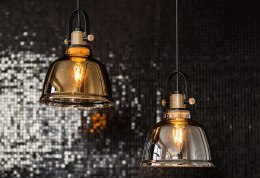 Lampa wisząca AMALFI I M GOLD złoty szklany klosz zwis loft - Nowodvorski Lighting