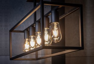 Lampa sufitowa CRATE V czarna metalowa klatka - Nowodvorski Lighting