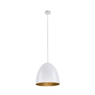 Lampa wisząca EGG M biało-złoty półkolisty klosz - Nowodvorski Lighting