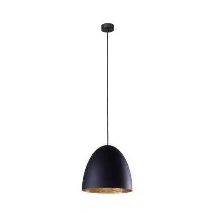 Lampa wisząca EGG M czarno-złoty półkolisty klosz - Nowodvorski Lighting