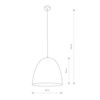 Lampa wisząca EGG M czarno-złoty półkolisty klosz - Nowodvorski Lighting