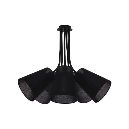 Lampa sufitowa FLEX SHADE 5 czarna elastyczne ramiona z kloszami - Nowodvorski Lighting